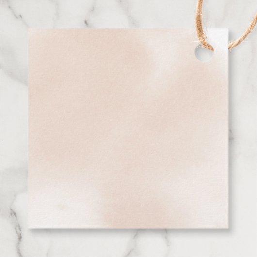 Classic Dusty Pink Rose Floral Wedding Geschenkanhänger (Rückseite)