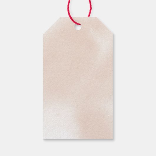 Classic Dusty Pink Rose Floral Wedding Vielen Dank Geschenkanhänger (Rückseite)