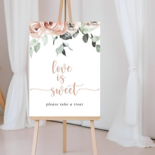 Classic Dusty Pink Rose Liebe ist ein süßes Zeiche Poster