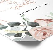 Classic Dusty Pink Rose Liebe ist ein süßes Zeiche Poster (Ecke)