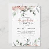 Classic Dusty Pink Rose Spanisches Brautparty Einladung (Vorderseite)