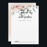 Classic Dusty Pink Rose Wedding Well wünscht Hinweiskarte<br><div class="desc">Diese klassisch rosa rosa Hochzeit auch Wünsche Tipp-Karte ist perfekt für eine rustikale Hochzeit. Das Design zeichnet sich durch elegante Aquarelltöne, rosa rosa Rosen und grünes Blattwerk aus, das sich perfekt in wunderschöne Bouquets zusammensetzt. Diese Karten sind ideal für Hochzeiten, Brautparty, Babydusche, Graduiertenfest u.v.m. Personalisieren Sie die Karten mit den...</div>