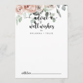 Classic Dusty Pink Rose Wedding Well wünscht Hinweiskarte (Vorderseite)