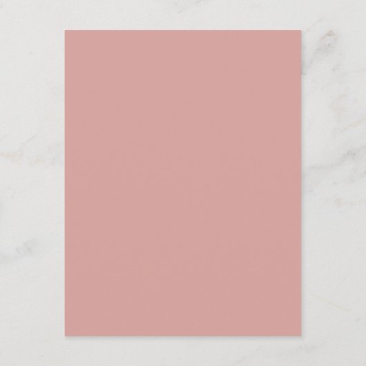 Classic Dusty Rose Border Script Wedding Details Begleitkarte (Rückseite)