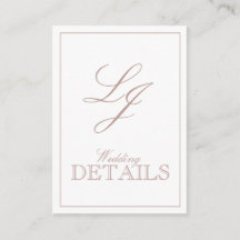 Classic Dusty Rose Calligraphy Monogram Wedding