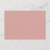 Classic Dusty Rose Script Wedding Accommodations Begleitkarte (Rückseite)