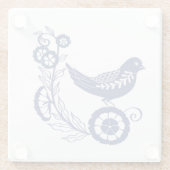 Classic Dutch Blue Delft Tile Bird Design Glasuntersetzer (Rückseite)