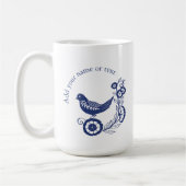Classic Dutch Blue Delft Tile Bird Design Kaffeetasse (Links)