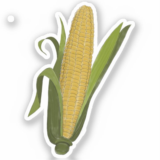 Classic Ear of Corn Illustration Aufkleber (Vorderseite)