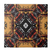 Classic Earth Tone Golden Browns Old World Pattern Fliese (Vorderseite)