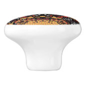 Classic Earth Tone Golden Browns Old World Pattern Keramikknauf (Seitenansicht)