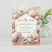 Classic Earthy Beach Wedding Save The Date (Stehend Vorderseite)