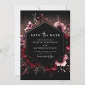 Classic Earthy Burgundy Wedding Save The Date (Vorderseite)