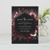 Classic Earthy Burgundy Wedding Save The Date (Stehend Vorderseite)