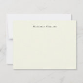 Classic Ecru Ivory White Cream Paper Personalisier Mitteilungskarte (Vorderseite)