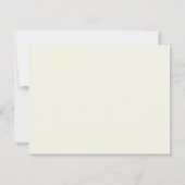 Classic Ecru Ivory White Cream Paper Personalisier Mitteilungskarte (Rückseite)