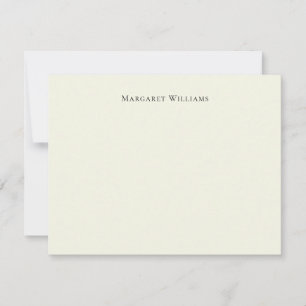 Classic Ecru Ivory White Cream Paper Personalisier Mitteilungskarte