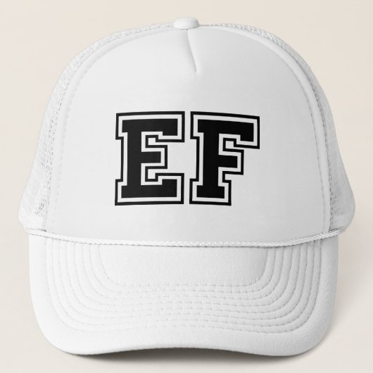 Classic 'EF' Monogram Truckerkappe (Vorderseite)