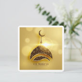 Classic Eid Mubarak Ramadan Grußkarte Einladung (Stehend Vorderseite)