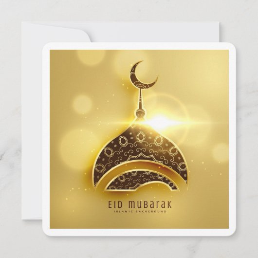 Classic Eid Mubarak Ramadan Grußkarte Einladung (Vorderseite)