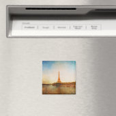 Classic Eiffel Tower Paris Square Magnet (In Situ (Geschirrspüler))