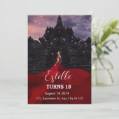 Classic Elegance 18. Geburtstag Einladung (Stehend Vorderseite)