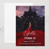 Classic Elegance 18. Geburtstag Einladung (Vorne/Hinten)