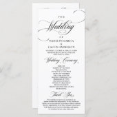 Classic Elegance Black Script, Wedding Ceremony P Programm (Vorne/Hinten)