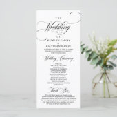 Classic Elegance Black Script, Wedding Ceremony P Programm (Stehend Vorderseite)