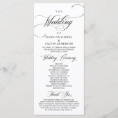 Classic Elegance Black Script, Wedding Ceremony P Programm (Vorderseite)