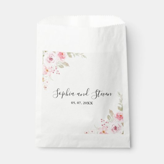 Classic Elegance: Blush Rose Wedding Geschenktütchen (Vorderseite)