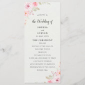 Classic Elegance: Blush Rose Wedding Programm (Vorderseite)