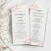 Classic Elegance: Blush Rose Wedding Programm