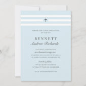 Classic Elegance Boys Baptism Einladung (Vorderseite)