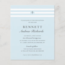 Classic Elegance Budget Baptism Invitation