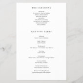 Classic Elegance Budget Hochzeitsprogramm (Hinten)