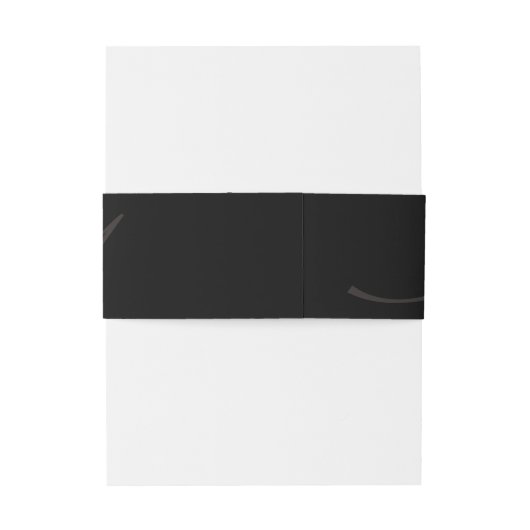 Classic Elegance Calligraphy Monogram Wedding Einladungsbanderole (Rückseitenbeispiel)