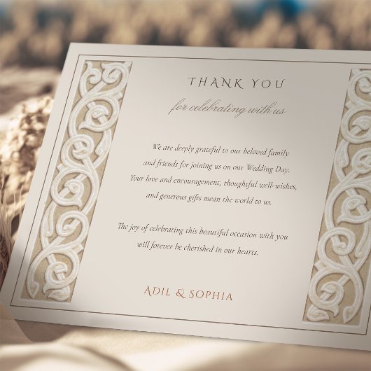 Classic Elegance Emboss Dankeschön Karte