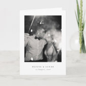 Classic Elegance Folded Wedding Dankeskarte (Vorderseite)