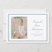 Classic Elegance Foto Abschluss Ankündigung (Vorderseite)