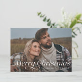 Classic Elegance Frohe Weihnachten Foto (Stehend Vorderseite)
