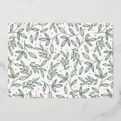 Classic Elegance Gold Frohe Weihnachtskarte Folieneinladung (Rückseite)