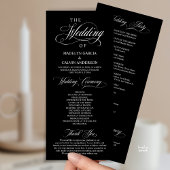 Classic Elegance Gold Script, Hochzeitsfeier Programm