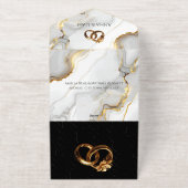 Classic Elegance Gold Wedding Invitation All-in-One-Einladung (Außenseite)