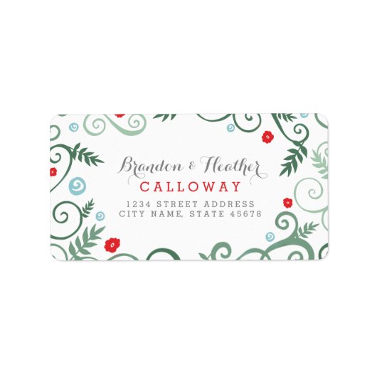 Classic Elegance Holiday Address Labels Adressaufkleber (Vorne)