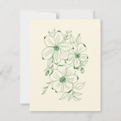 Classic Elegance Ivory & Emerald Floral Wedding Dankeskarte (Rückseite)