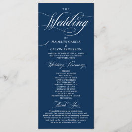 Classic Elegance Navy Blue, Hochzeitfeier Prog Programm