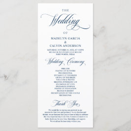 Classic Elegance Navy Blue, Hochzeitserie Programm