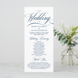 Classic Elegance Navy Blue, Hochzeitserie Programm