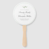 Classic Elegance Script Greenerity Wedding Program Fächer (Vorderseite)